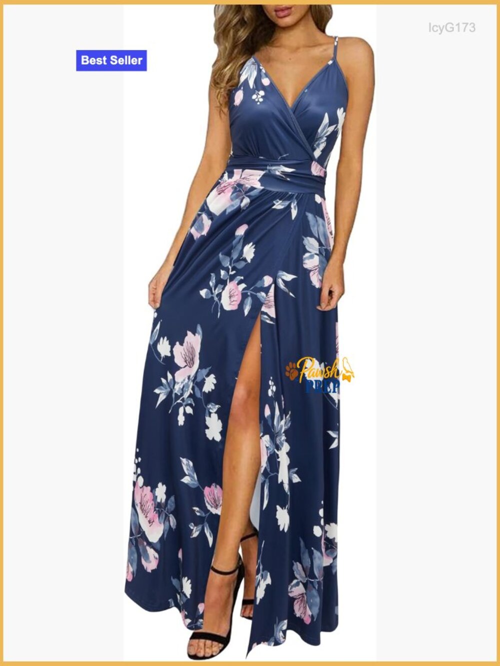 Lightweight Summer Maxi Dress V Neck Split Flowy Casual Boho